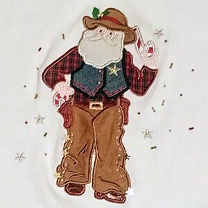 Women's Cowboy Santa Claus Long-Sleeved Shirt